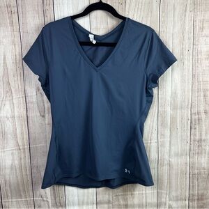 Under Armour Women's Dark Gray V-Neck Short Sleeve Tee